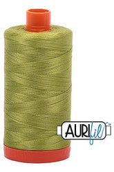 Aurifil Mako 50wt Cotton 1300 m 1422 yd. spool - 1147 Light Leaf Green